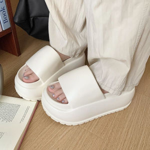 EVA Thick Bottom High Heel Sandals Womens Summer Outdoor Beach Slippers Comfortable Platform Slip-On Casual Flat Shoes