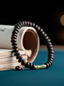 Natural Old Material Wooden Buddha Beads Womens Bracelet Hand Chain Design Medicine Tablet Feng Shui Jewelry