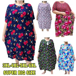 BAJU BATIK 3XL - 6XL BAJU DRESS / BAJU BATIK TIDUR FREE SIZE GOOD QUALITY