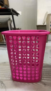 Large Clothes Basket Plastic Laundry Hamper Storage Organizer for Home Bathroom Bedroom