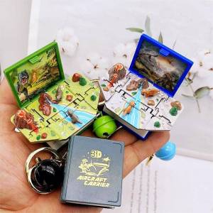 Novel Mini Folding 3D Dinosaurs Castle Space Keychain Student Reward Explosive Transformation Gift CTT-CTM Brand 2011 Winter