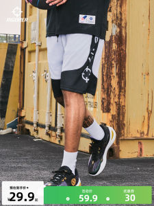 Rigorer Mens Basketball Shorts 5-Point Loose Fit Sweat Absorbent Breathable for Fitness Running Training Casual All-Match