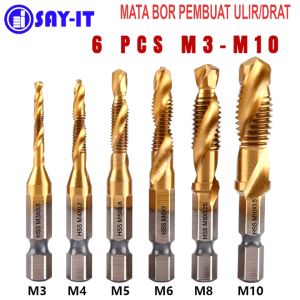 Tap Set 6PCS Mata Bor Pembuat Ulir Drat Drill Tap Set
