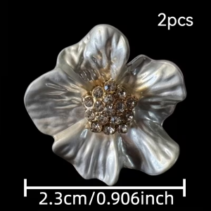 Nút Áo Họa Tiết Hoa Tinh Xảo 23mm Hợp Kim Kẽm Kim Loại Bộ 2 Hoặc 5 Chiếc Dùng Trang Trí Thủ Công
