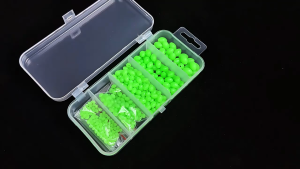 400pcs Luminous Fishing Bead Set Oval Fish Beads 5 Sizes Plastic Bait Bead For Freshwater Saltwater