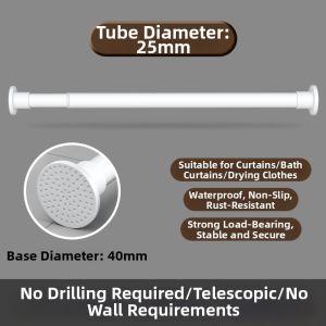 anfeng | No Drilling Adjustable Rod for Hanging Clothes Curtains Bath Doors