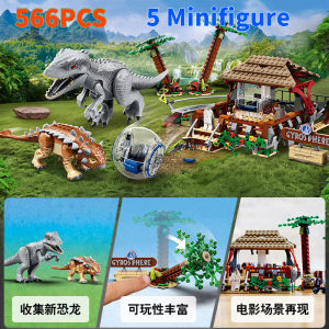 Building Blocks Jurassic Series Tyrannical Tyrannosaurus Rex vs. Ankylosaurus 75941 Childrens Male Assembled Dinosaur Toy Model