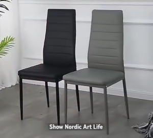 Nordic Dining Chair Soft Cushion Backrest Leather Chiar Leisure Chair Accent Chair Study Chair