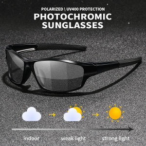 Photochromic Polarized Sports Vintage Sunglasses Men Women Fishing Cycling Driving Mountaineering Chameleon Sun Glasses UV400