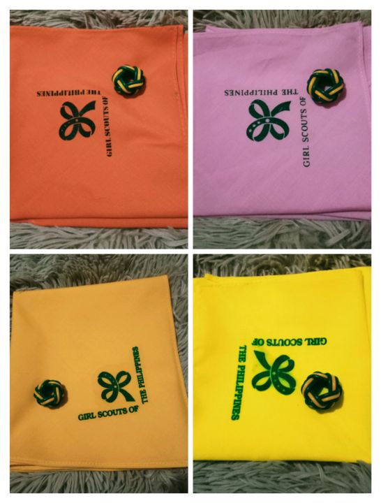 IN NECKERCHIEF WITH RING FOR GIRL SCOUT Linen And Cotton