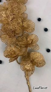 Ornamen Emas Daun Gold Daun emas Artificial flower Leaf gold tanaman emas