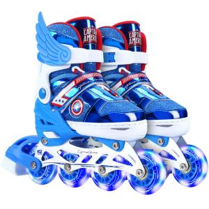 Mesuca | Adjustable Size Children Inline Skates Full Set for Beginners