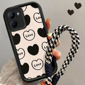 For casing hp Vivo Y03 terbaru 2025 Love Bentuk cinta Gaya sederh