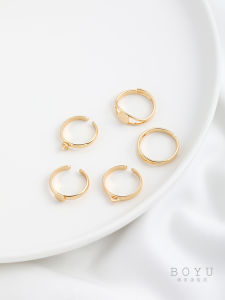 Ngọc trai ổn định màu 14K mạ vàng DIY được khoan một nửa để thủ công và đầm ứng dụng Phụ kiện đa năng dành cho nam và nữ