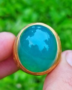 (Non COD) Cincin Batu Bacan Doko Majiko Size Jumbo (Perak Murni)