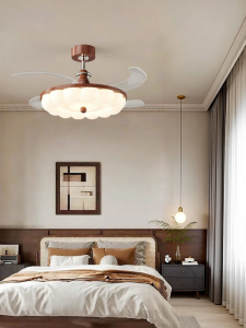 DGY | Silent Cream French Style Ceiling Fan Light