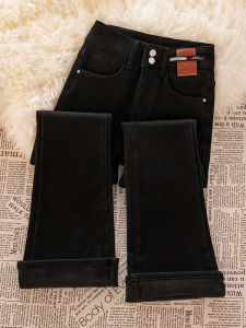 High Waist Flared Jeans Womens Autumn Fashion 2025 New Style Elastic Hip Concealing Slimming Black Micro Flare Denim Jeans