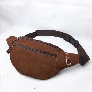 Tas waistbag Kulit Sapi suede.(Garansi 100% uang kembali jika tas bukan kulit)