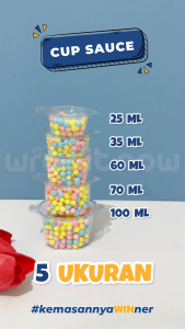[50 pcs] Cup Sauce 25ml 35ml 60ml 70ml 100ml Cup Sambal Pudding Jelly Thinwall Saus Cup Saos Sambel
