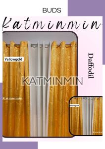 10ft INCHES 3IN1/ PER PC RING CURTAIN DAFFODIL SATIN KATRINA CENTER