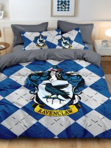 Harry Potter Pure Cotton Bedding Set Kids Home Dormitory Durable Bed Sheet Bed Cover Three Piece Set Cartoon Active Printing
