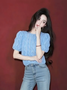 💥[A496] Áo kiểu nữ BÈO VOAN TƠ VIỀN LƯỢN hàng Quảng Châu tay bồng dáng lửng xinh xắn - L2M