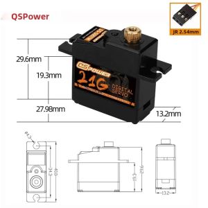Servo Kỹ Thuật Số DSPOWER 21G Bánh Răng Kim Loại Chống Nước Dành Cho Xe RC Thuyền Robot Tỷ Lệ 1/16 1/18 Tương Thích Với Các Mẫu Wltoys MJX Hyper Go