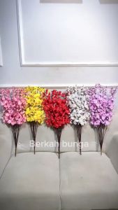 BUNGA SAKURA ATIFICIAL/BUNGA PLASTIK/BUNGA HIAS/BUGA MEHWA / 12 tangkai - Bunga Hiasan rumah - Bunga Hiasan Ruang Tamu