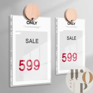 WOP Store ป้ายอะคริลิคติดผนังโชว์ราคา ป้ายโฆษณาติดผนัง ป้ายอะคริลิคMinimal Style ป้ายDIYติดผนัง