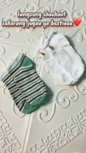 DRKS111 Kaos Kaki Wanita Ankle Socks Kaos Kaki Pendek Semata Kaki Motif Ice Cream