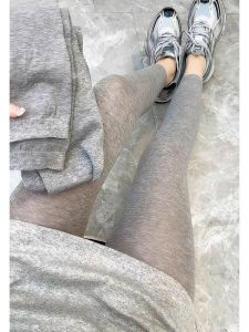 High Waist See-Through Thin Elastic Summer Trousers