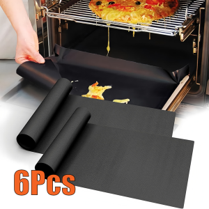 Oven Bottom Liners Non Stick Barbecue Grill Mats Reusable Kitchen Toaster Liner Air Fryer Cooking Heat Resistant Baking Paper