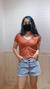 4842 NOELLA SHIRRED TOP