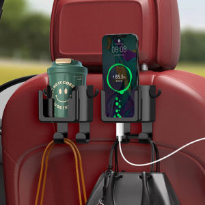SEAMETAL Car Cup Holder Hook Car Seat Back Phone Holder Multifunctional Car Headrest Hanger Storage Holder Drinks Holder