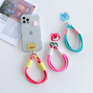 Zeallion Fashion Colorful Phone Short Strap Anti-lost Lanyard Chain Phone Wrist Straps with Cartoon Cute Hanging Rope Accessory