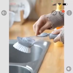 Automatic liquid washing pot brush multi-functional decontamination household kitchen stove cleaning brush