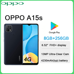 OPPO | OPPO A15s 6.52" Screen 4G LTE Smartphone 8GB+256GB 13MP Camera 4230mAh Battery Dual SIM 2026 Newest Android Mobile Phone