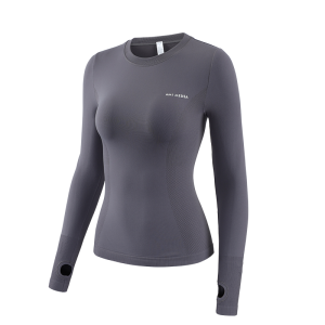 Fall Season Womens Yoga Fitness Clothing Long Sleeve Seamless Integrated Weave Sport Top Fashionable Pilates Training Outfit