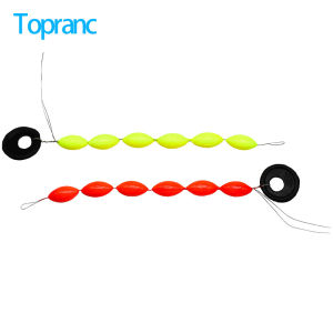 12Sets/72pcs Rubber Fishing Bobber Stopper Set 6-in-1 Yellow Red Oval Space Beans Floats for Rigging Fishing Accessories
