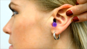 Macks AquaBlock Reusable Silicone Swimming Earplugs Purple 2 Pairs | Waterproof Ear Protection