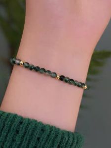 สร้อยข้อมือลูกปัดคริสตัลสําหรับผู้หญิง Handmade CRAFT เครื่องประดับของขวัญสีเขียวอเนกประสงค์ Fortune เปลี่ยนอุปกรณ์เสริม