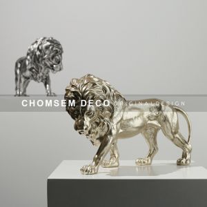 Modern Chinese Style Lion Decoration Home Office Study Living Room Decor Resin Material Creative Desktop Display Sample Room