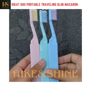 Sikat Gigi Lipat Traveling Portable Slim Macaron Toothbrush Soft