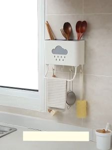 Rak Gantung Dapur Awan / Tempat Sendok / Holder Rak Gantung Serbaguna Tempel Dinding / Rak Alat Dapur Multifungsi