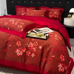 Red Wedding Bedding Set