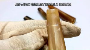 once mini Tanduk kebo asli Full Crystal 100% Asli Lubang multi