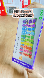 Wooden 5in1 Fishing Logarithm Board Magnetic Game for Party Gift