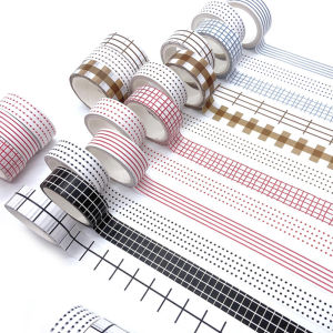 1/3/6pcs No Repeated Washi Tape Basic Scrapbooking Sticker Set for School Office Stationery Journaling Student DIY Decoration