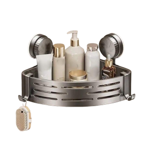 Giá Để Đồ Hình Tam Giác Hút Chân Không 1 Cái Không Cần Khoan Gắn Tường Để Chậu Rửa Chất Liệu Nhựa Chắc Chắn