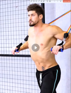 LINNINI Tali Fitness Elastis dengan Handle – Resistance Band Praktis untuk Latihan Outdoor & Indoor